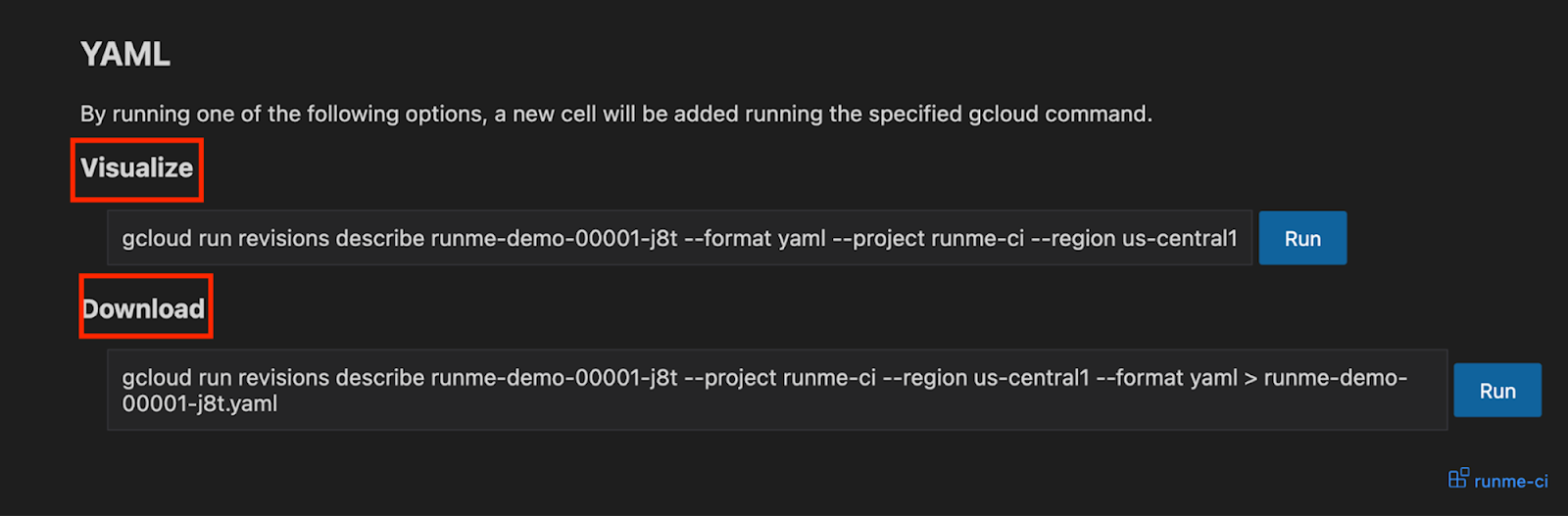 Visualize and Download YAML